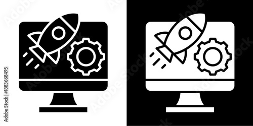 Startup Launchpad  Icon Set White Glyph Style Collection