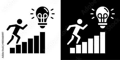 Innovation Challenge  Icon Set White Glyph Style Collection