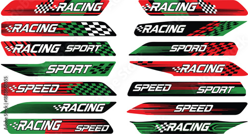 Racing Sport Speed Graphics and Decals Set