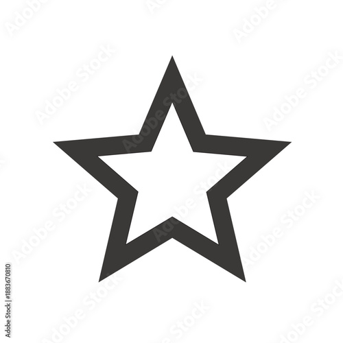 Star outline icon for user interface and design elements