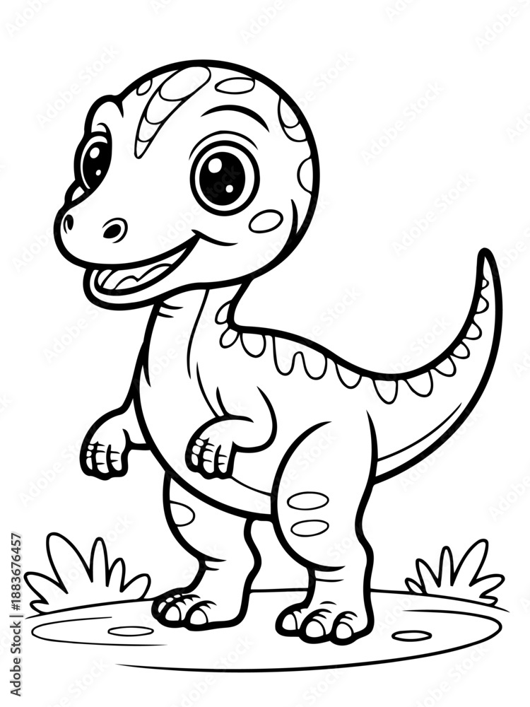 Fototapeta premium Friendly Dinosaur illustration