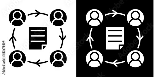 Peer Feedback  Icon Set White Style Collection