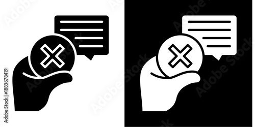 Negative Feedback  Icon Set White Style Collection