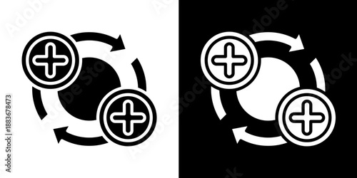 Feedback Loop  Icon Set White Style Collection