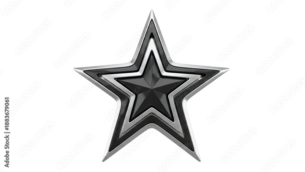 Fototapeta premium Layered Star Emblem