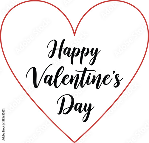 Premium Happy Valentines Day Lettering Vector