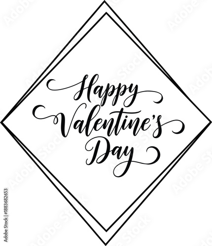 Happy Valentines Day Typography Vector Illustration