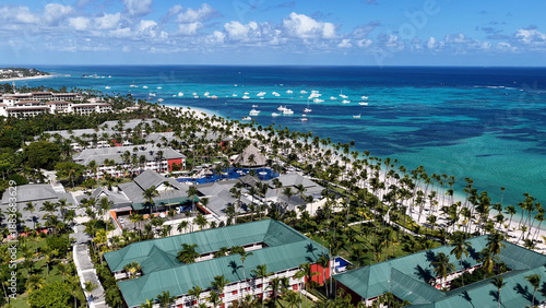 Tableau sur toile Punta Cana Skyline At Bavaro In Punta Cana Dominican Republic