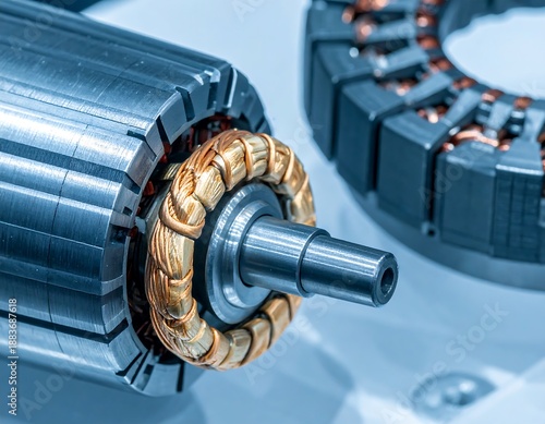 Wallpaper Mural Electric Motor Parts Closeup Industrial Machinery. Torontodigital.ca