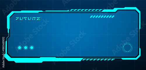 Technology box futuristic element