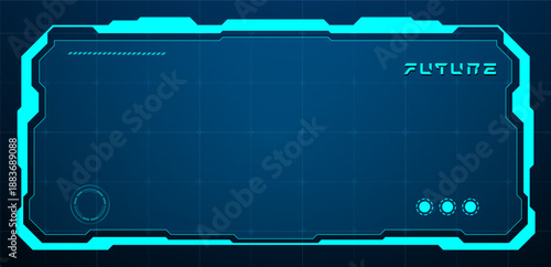 Technology box futuristic element