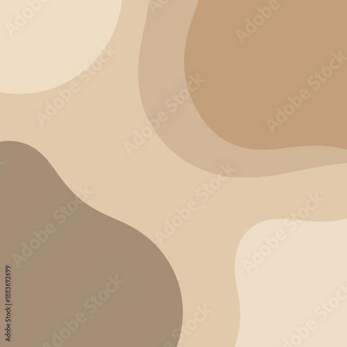 Abstract organic shapes in neutral earth tones.