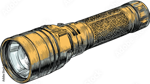 Professional Flashlight Vector Art and Illustration for Visual Design Projects