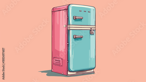 Modern Refrigerator Clipart Vector Art and Illustration for Professional Projects