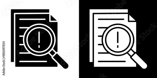 Information Icon Set White Glyph Style Collection

