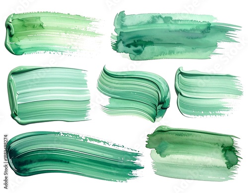 Wallpaper Mural Green Brush Strokes. Torontodigital.ca