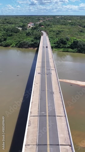 Wallpaper Mural Parnaiba River Bridge At Parnaiba In Piaui Brazil. Border Piaui Maranhao. Freeway Road. Riverside Bridge. Parnaiba River Bridge At Parnaiba In Piaui Brazil. Elevated Road Traffic.  Torontodigital.ca