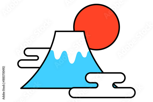 富士山と初日の出