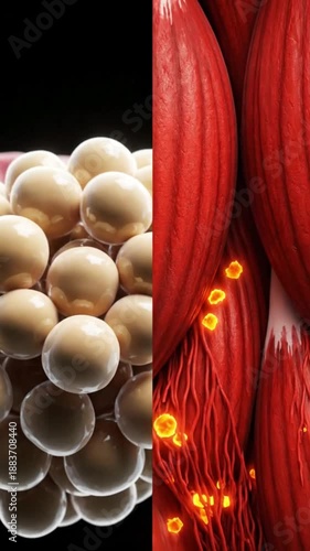 Body Fat and Muscle Tissue Contrast – Obesity Metabolism Concept