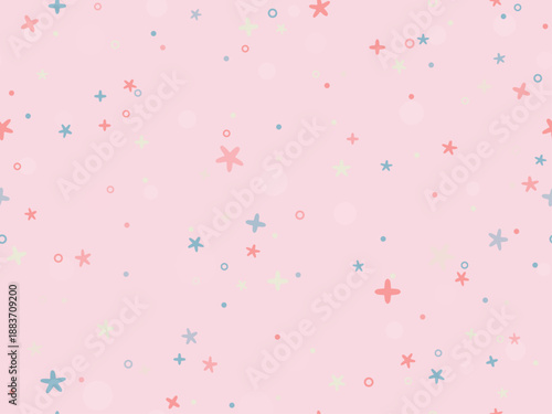 シンプルでかわいいシームレスな背景パターン　ピンク