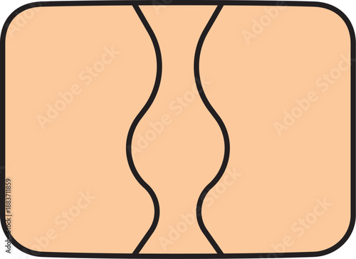 シンプルな湿布のイラスト素材