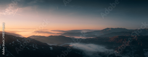 sunrise over the mountains