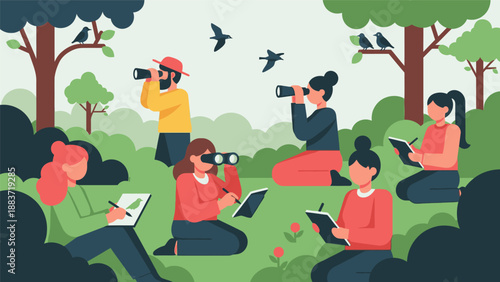 People enjoying nature