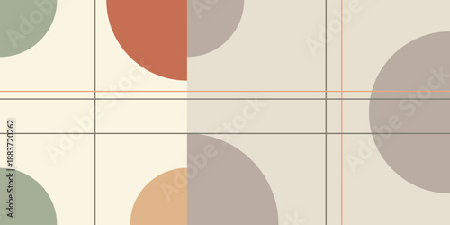 Abstract Mid Century Geometric Grid Background