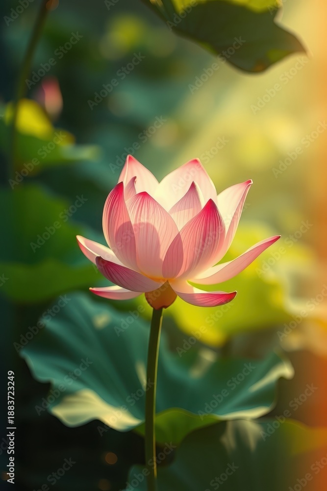 Obraz premium Bunga Teratai Merah Muda