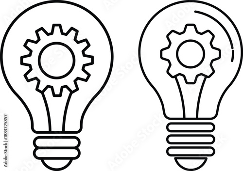 Problem solving and strategic thinking diagram illustrated with linear idea concept and mechanism elements