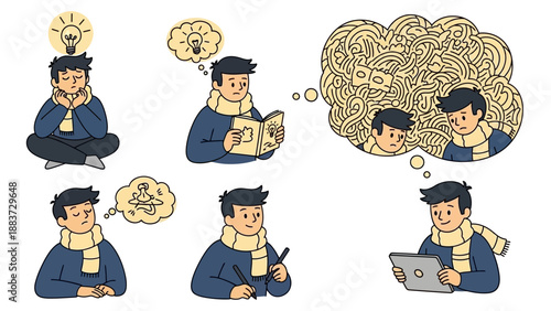 Creative Process and Idea Generation in a Young Mans Mind.