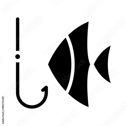 Fishing Glyph Icon