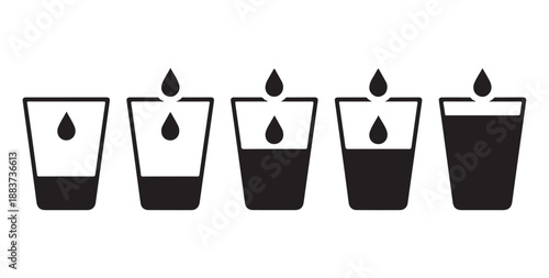 Minimalist silhouette icons for Islam faith architecture moon and worship