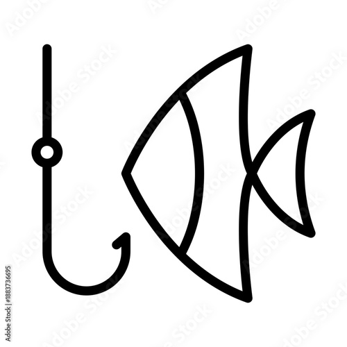 Fishing Outline Icon