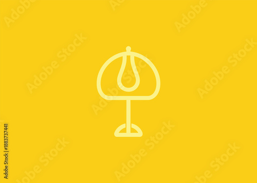 Abstract line lamp logo representing ideas, creativity, and inspiration.