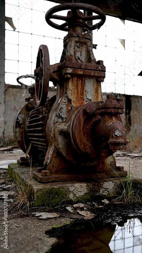 Wallpaper Mural Rusting industrial valve and motor decay theme Torontodigital.ca