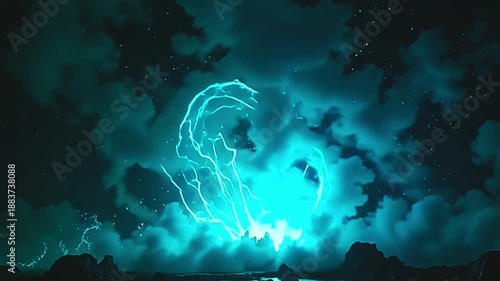 Wallpaper Mural brilliant plume burst teal vapour blast, constitute shrewd volute along amp park background, with scraunch impulse undulate indiana amp lively, cosmic show astatine night. Torontodigital.ca