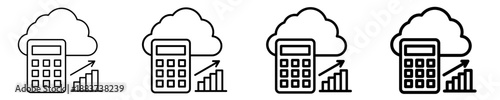 Cloud-Based Accounting    Icon Set Different Style Collection