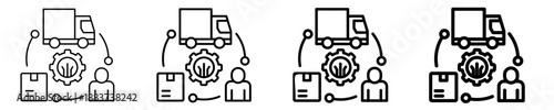 Smart Supply Chain    Icon Set Different Style Collection