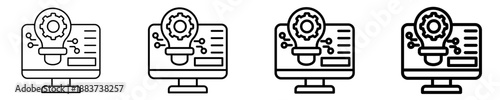 Machine Learning Applications    Icon Set Different Style Collection