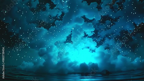 Wallpaper Mural luminous plume burst teal vapour blast, soar into brilliant pattern framing amp park background, with smooth undulate shimmering indiana amp mystical, electrify scope astatine twilight. Torontodigital.ca