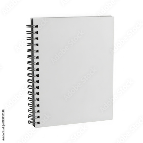 White spiral notebook isolated on transparent background