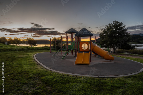 Lake Casitas campgrounds with a playground for kids with a fantastic view of the water
