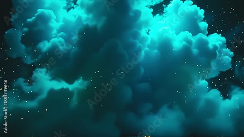 Wallpaper Mural dazzling plume burst teal vapour blast, soar into intricate volute framing amp park background, with gold flashes twisting indiana amp lively, electrify vista astatine twilight. Torontodigital.ca