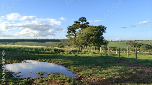 Um fim de tarde em uma fazenda de Boituva, interior do Estado de São Paulo, Brasil.