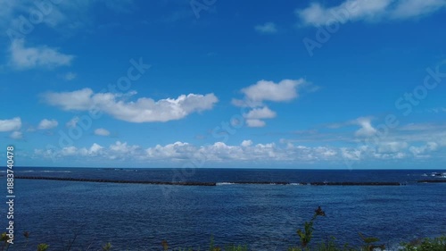 [4K] Driving Along the Sea of Japan Coastline: Vibrant Blue Sea and Sky on a Sunny Day 【4K】晴天の日本海沿いをドライブ：青い海と空、白い雲が広がる海岸線の爽快な風景素材 撮影日：20250815-1