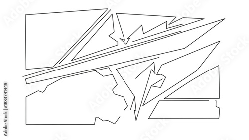 Geometric Abstract Design with Sharp Lines and Angular Shapes