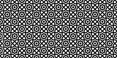 Seamless Arabic pattern background. Arabian style Islamic ornamental Vector illustration