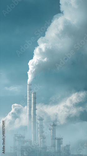 smoke from the factory chimney