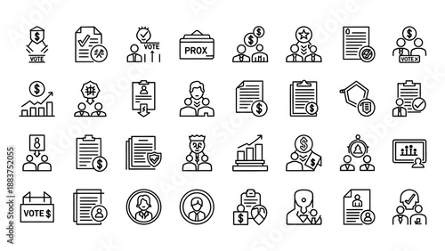 Business icons for office work.